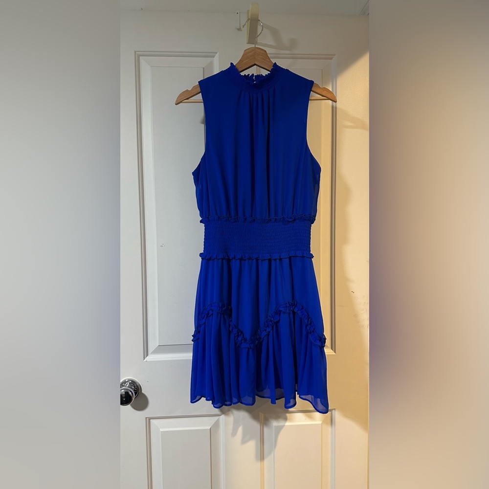 1. State Royal Blue Ruffled Dress